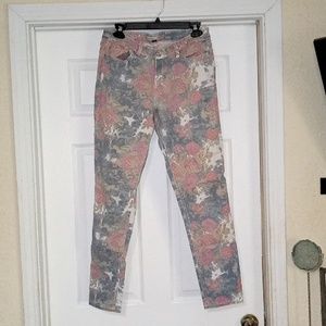 YMI, size 15, floral jeans